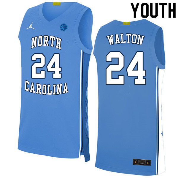 Youth #24 Kerwin Walton North Carolina Tar Heels College Basketball Jerseys Sale-Blue